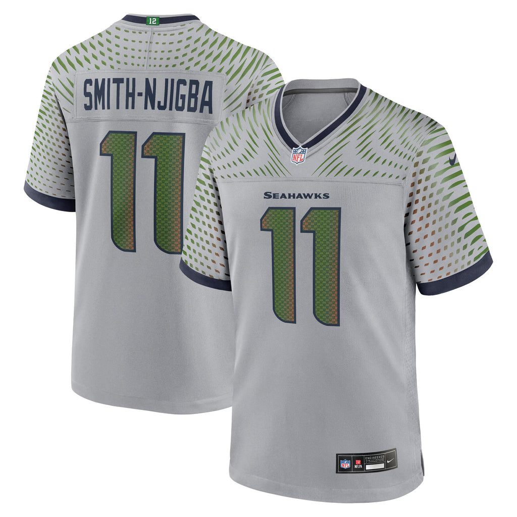 Seattle Seahawks Jaxon Smith-Njigba Wolf Gray 2025 Rivalries Collection Game Jersey