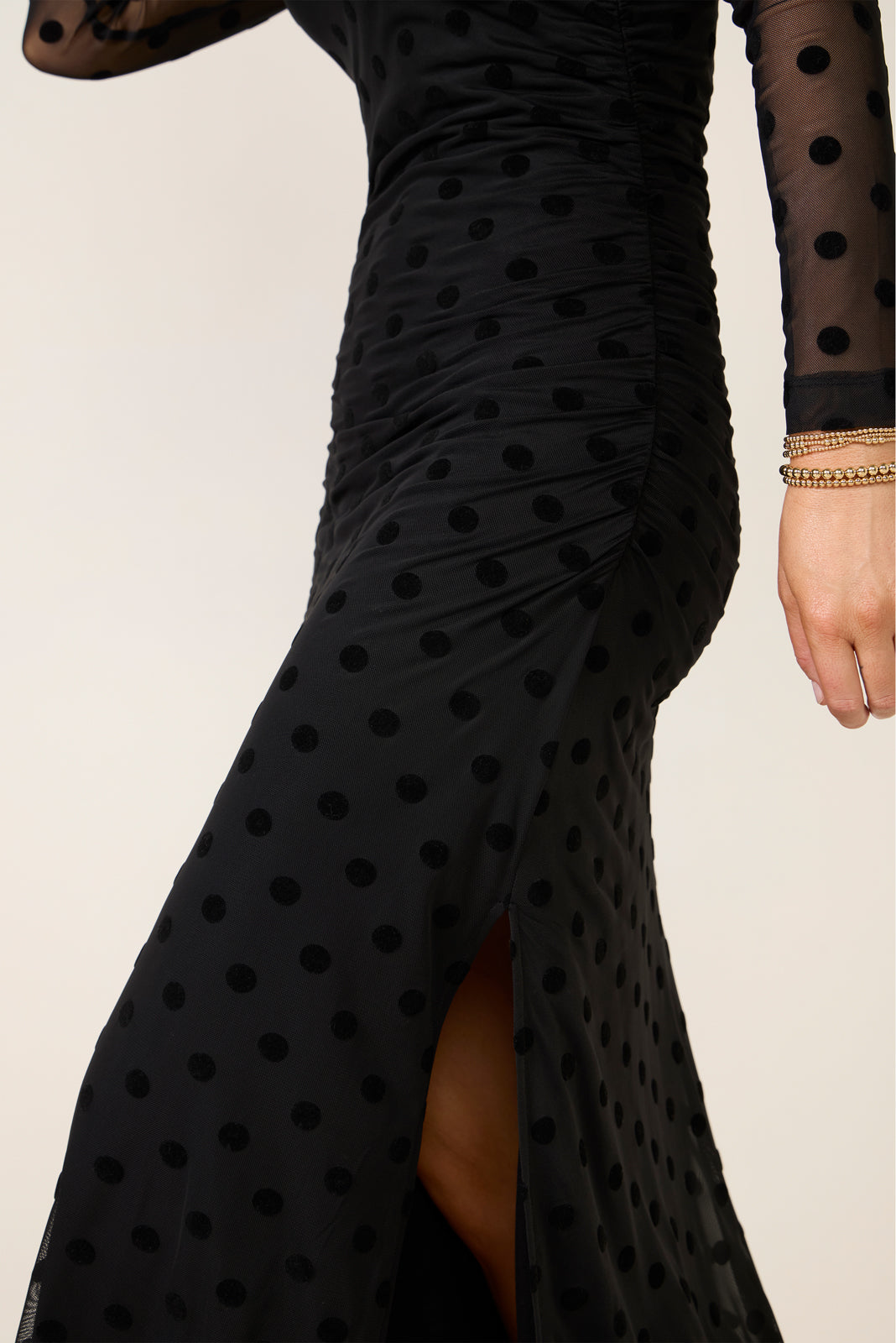 Women's Brinley Mesh Polka Dot Midi Dress