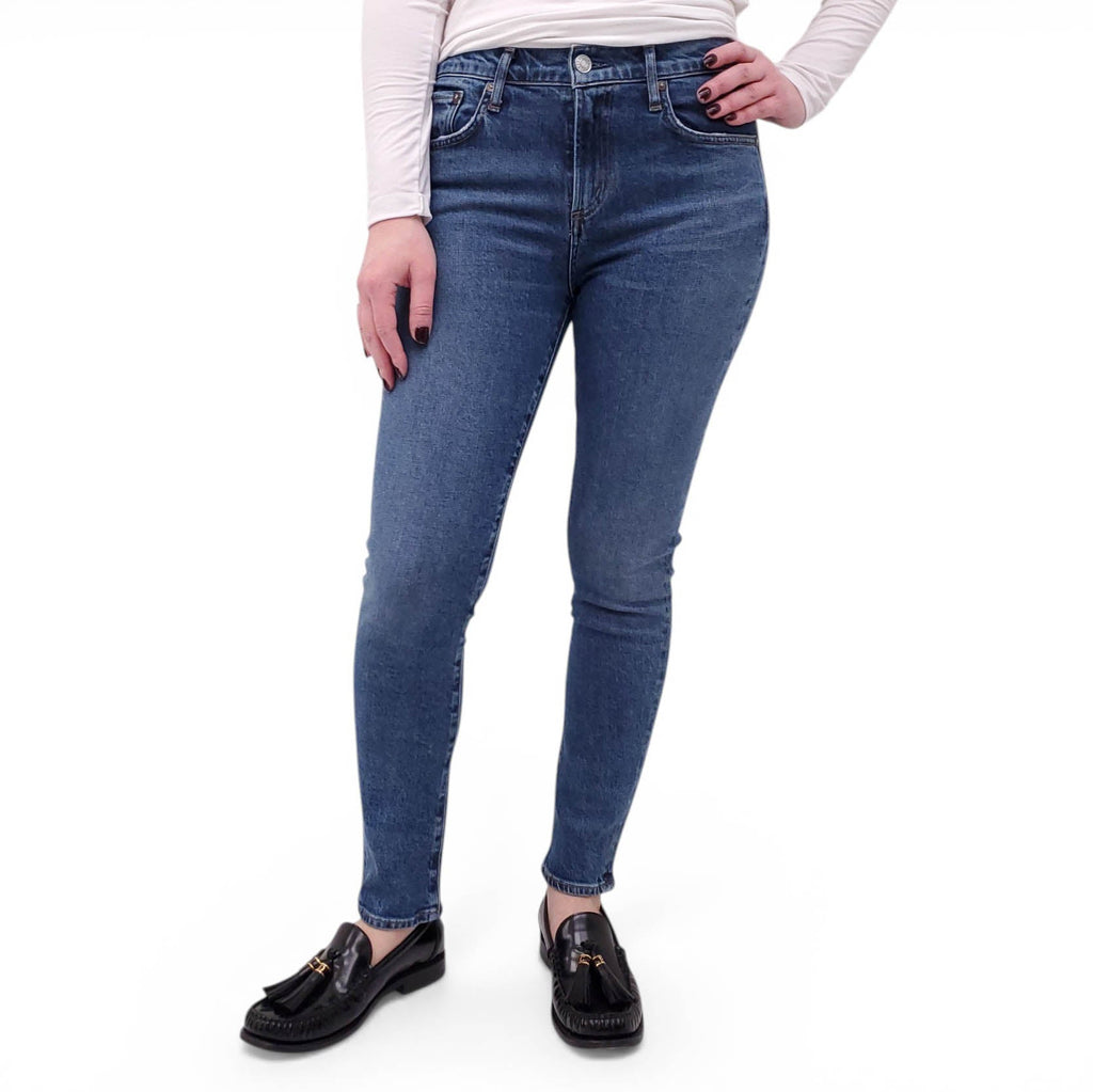 AGOLDE MEDIUM WASH 'TONI' SKINNY JEANS - SIZE 26