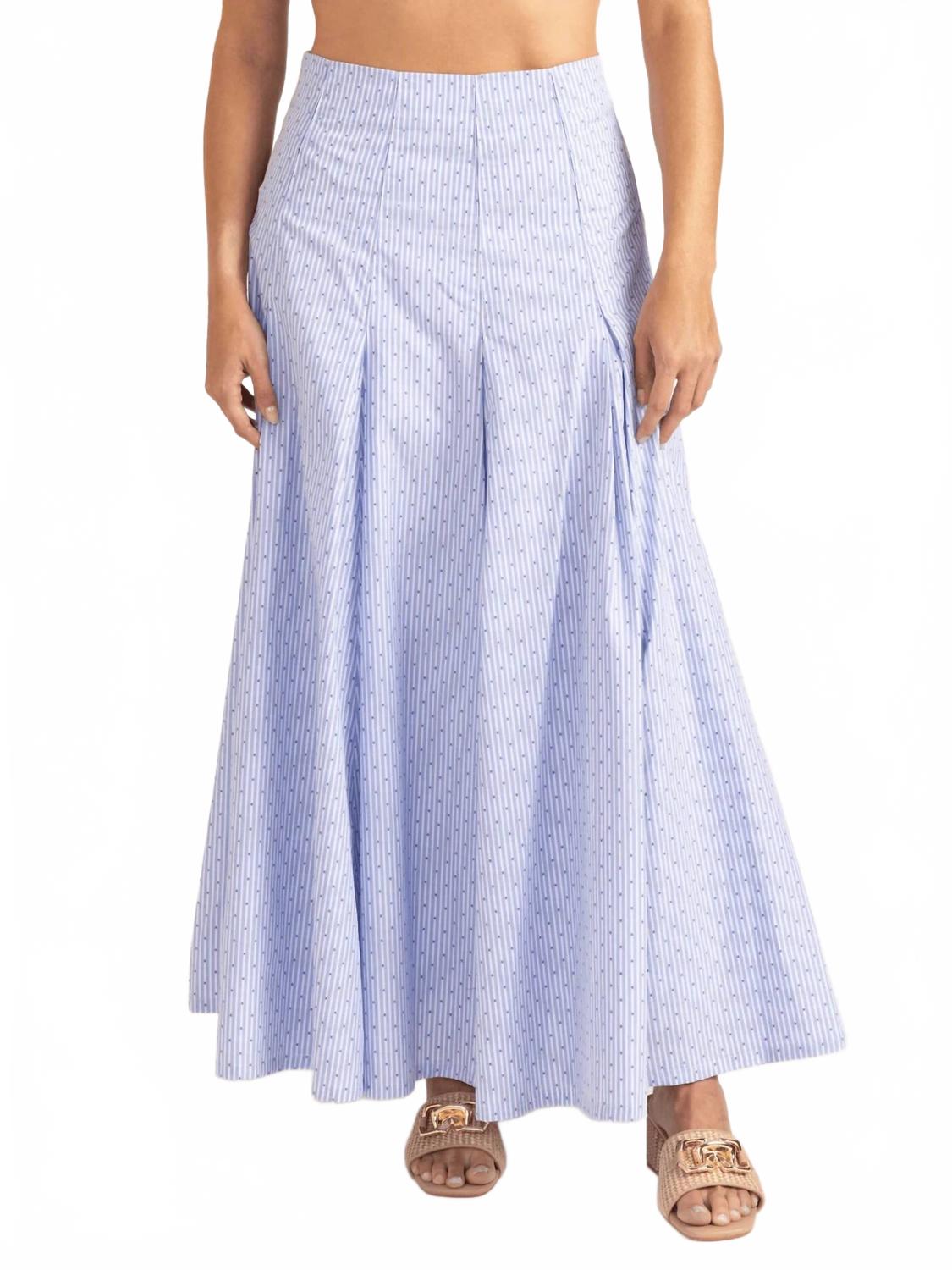 Diamond Stripe Hailey Skirt In Blue