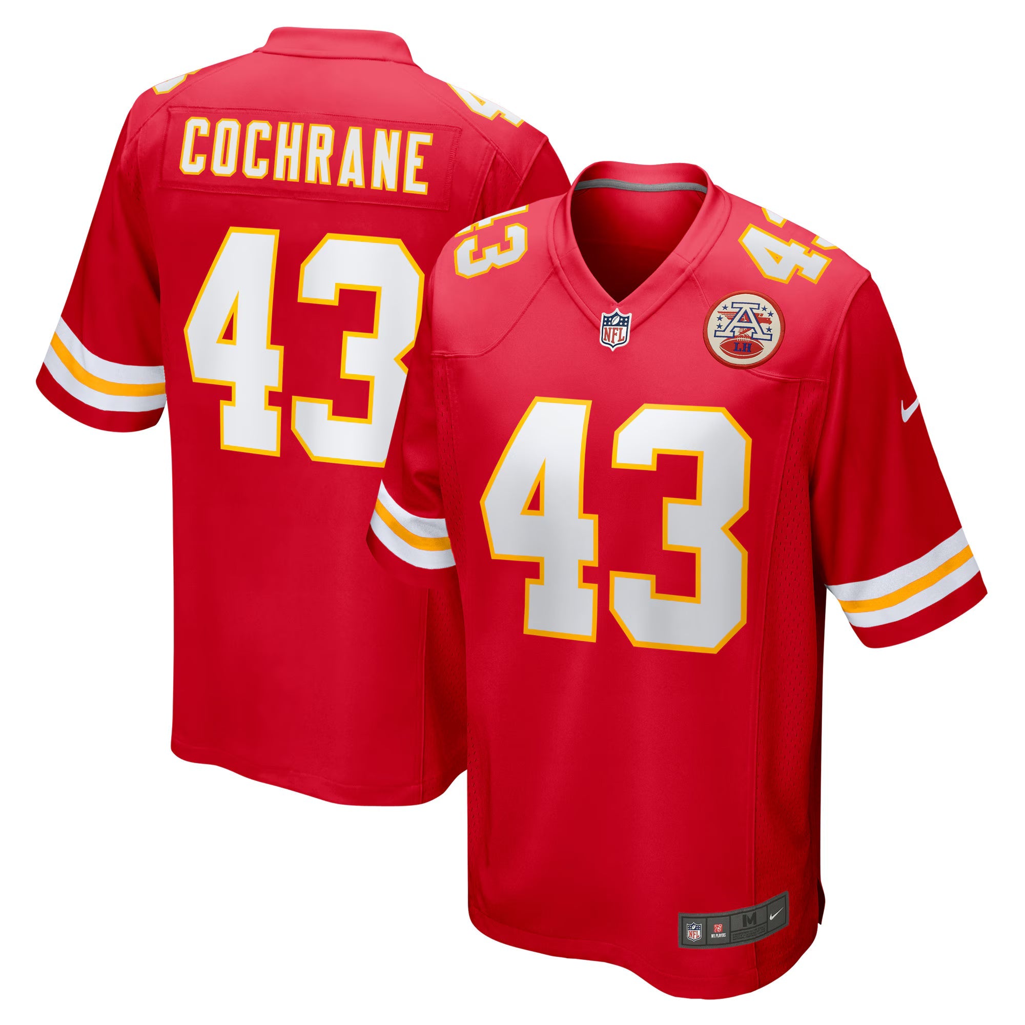 Kansas City Chiefs Jack Cochrane Red Game Player Jersey