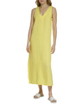 DKNY V-Neck Panel Linen Dress