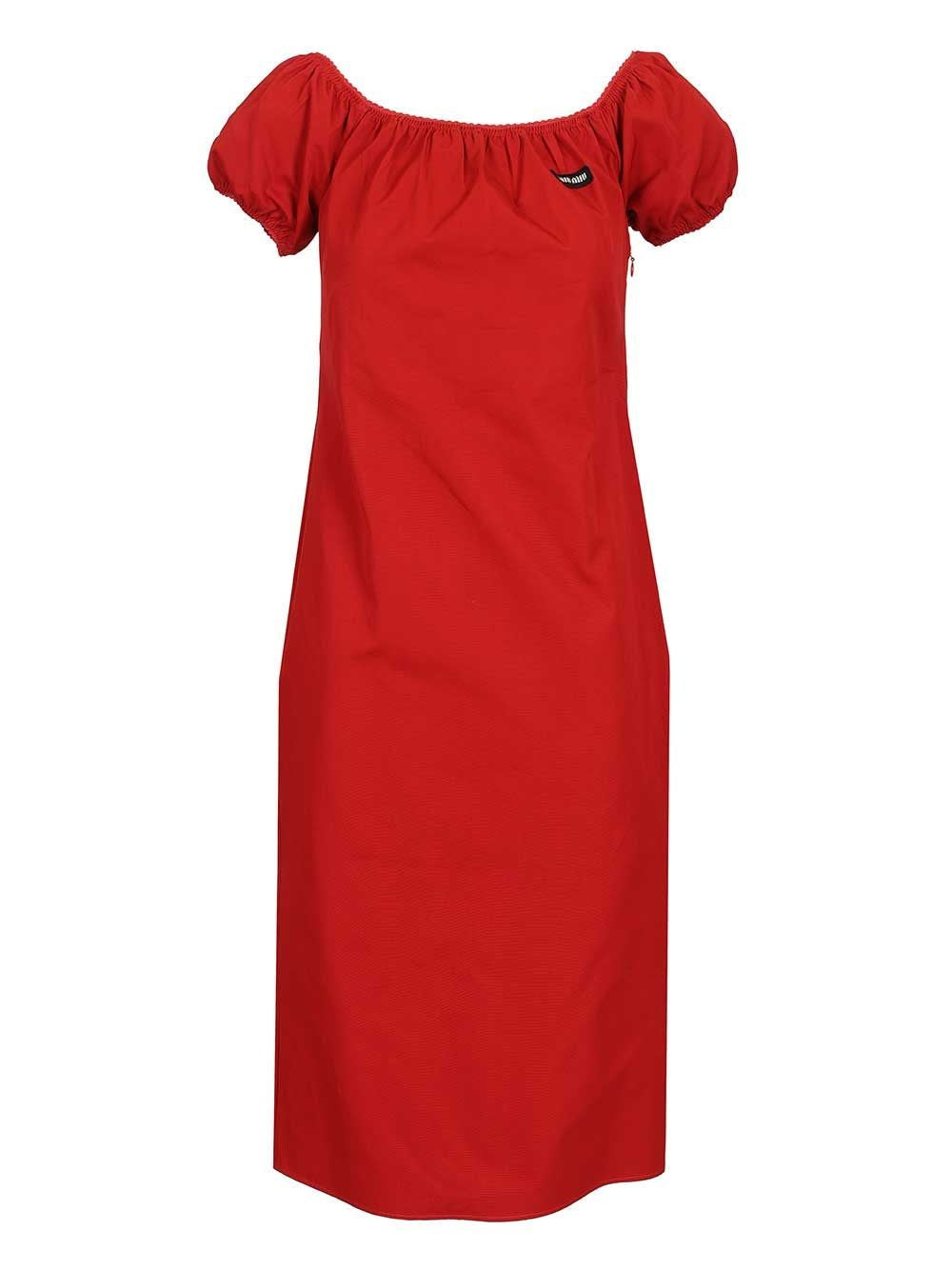 Miu Miu Women Cotton Midi Dress