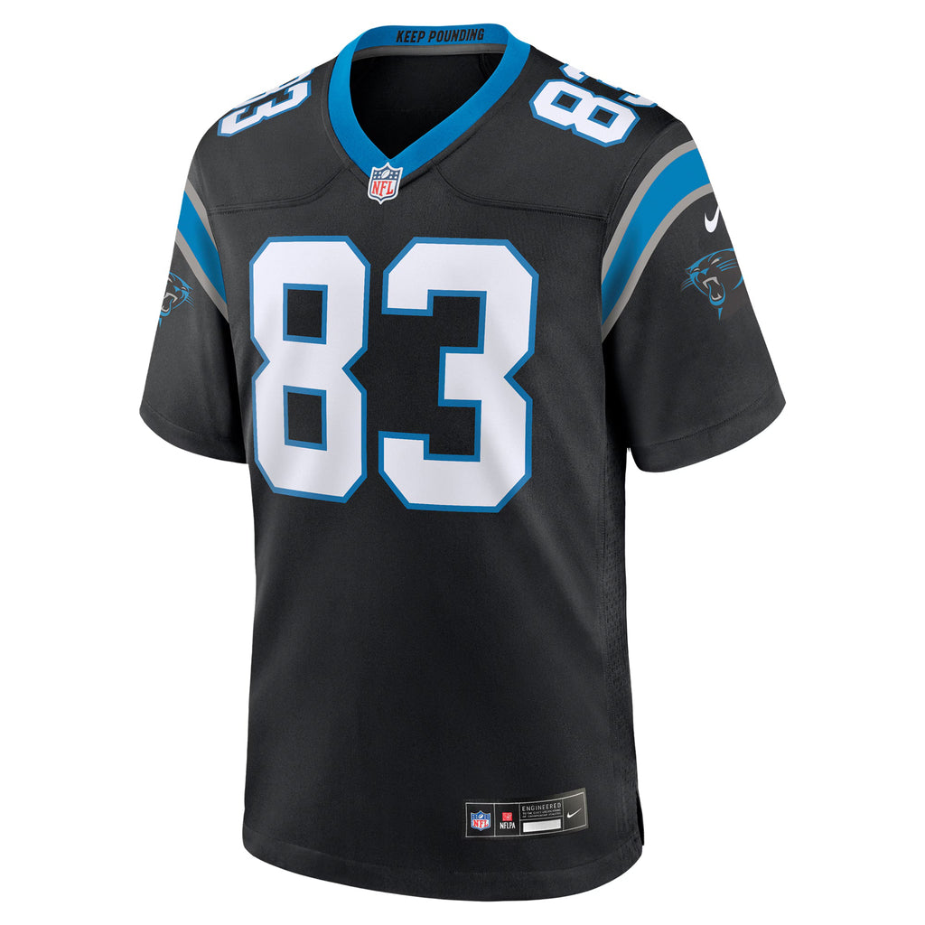 Carolina Panthers David Moore Black Game Jersey