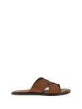 Loewe Men Flex Cross Leather Slide Sandals