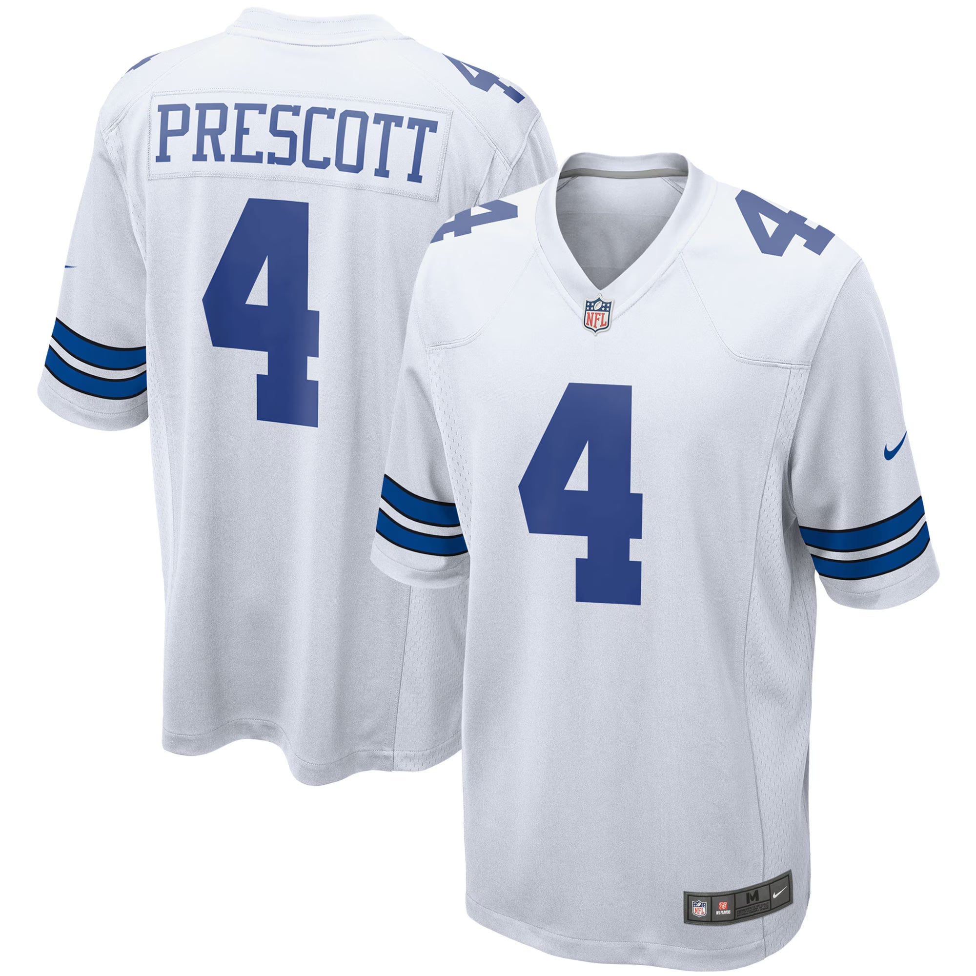 Dallas Cowboys Dak Prescott White Game Team Jersey