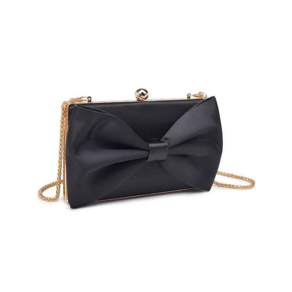 Women's Belle Bow Evening Bag In Black