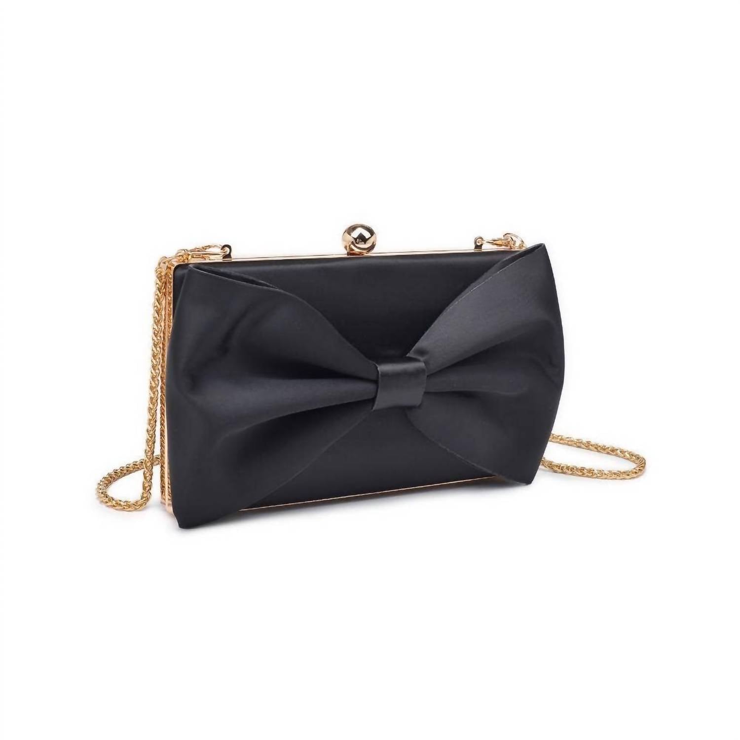 Women's Belle Bow Evening Bag In Black