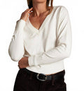 Georgina V-Neck Sweater In Sugar