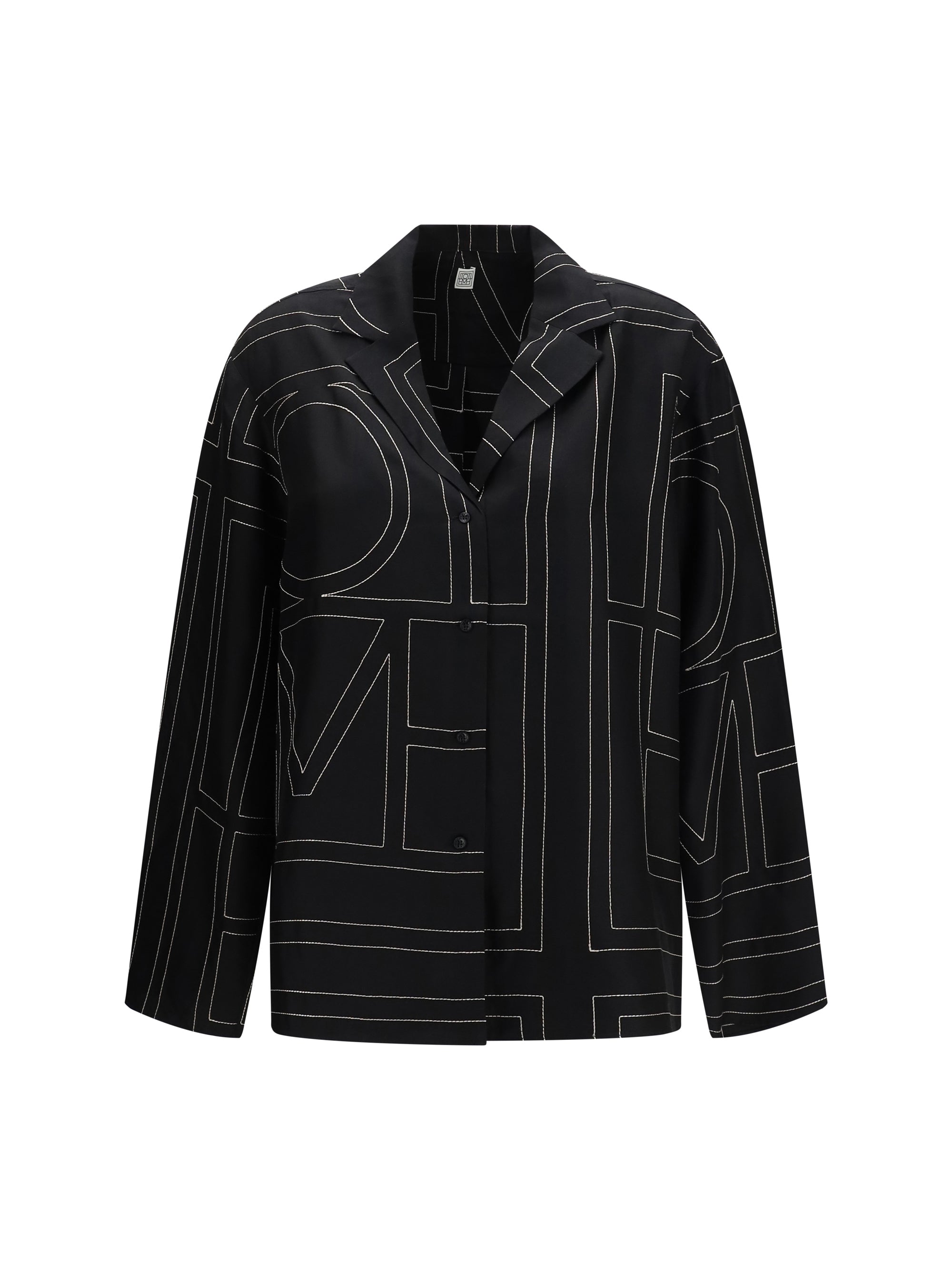 Toteme Women Silk Shirt With All-Over Monogram