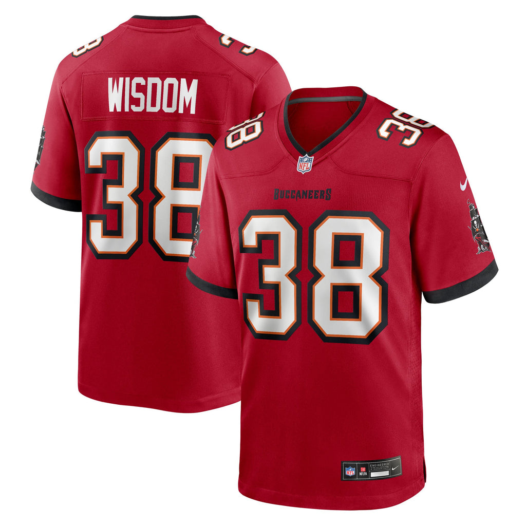 Tampa Bay Buccaneers Rashad Wisdom Red Team Game Jersey
