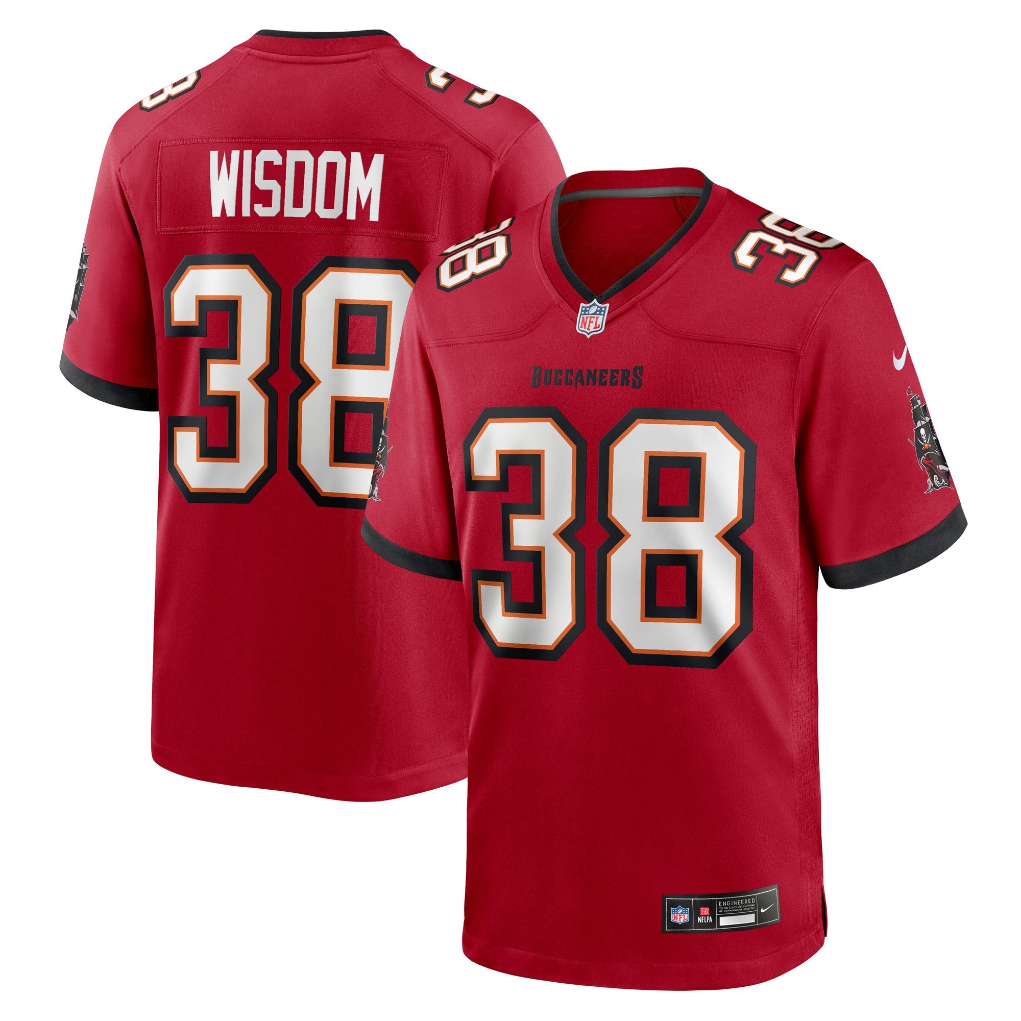 Tampa Bay Buccaneers Rashad Wisdom Red Team Game Jersey