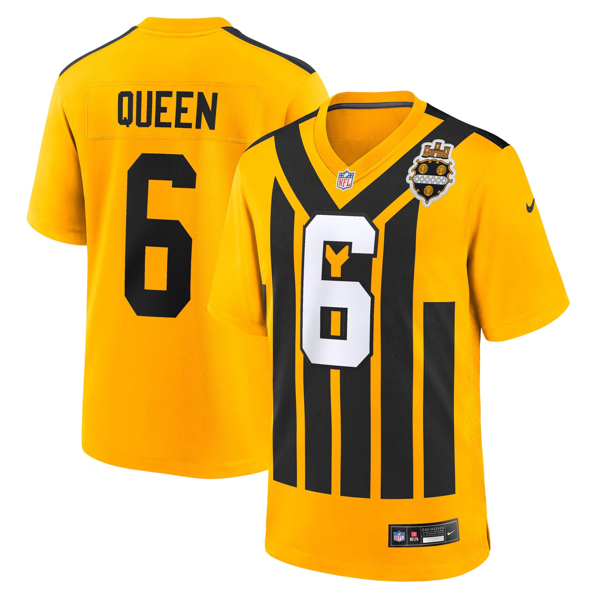 Pittsburgh Steelers Patrick Queen Gold Alternate 1933 Throwback Game Jersey