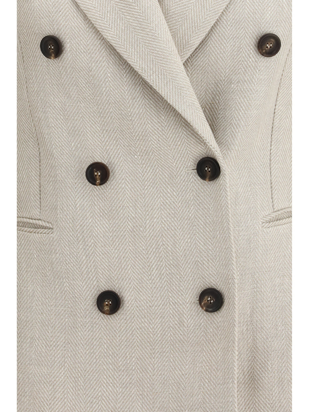 Brunello Cucinelli Women Button Herringbone Blazer