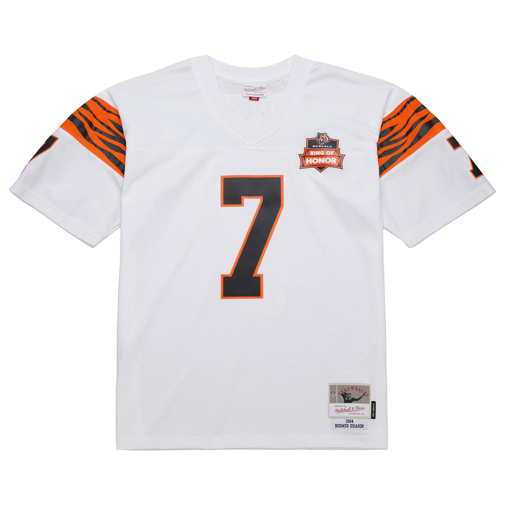 Cincinnati Bengals Boomer Esiason Mitchell & Ness White 1984 Legacy Replica Jersey