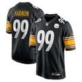 Pittsburgh Steelers Derrick Harmon Black 2025 NFL Draft First Round Pick Game Jersey