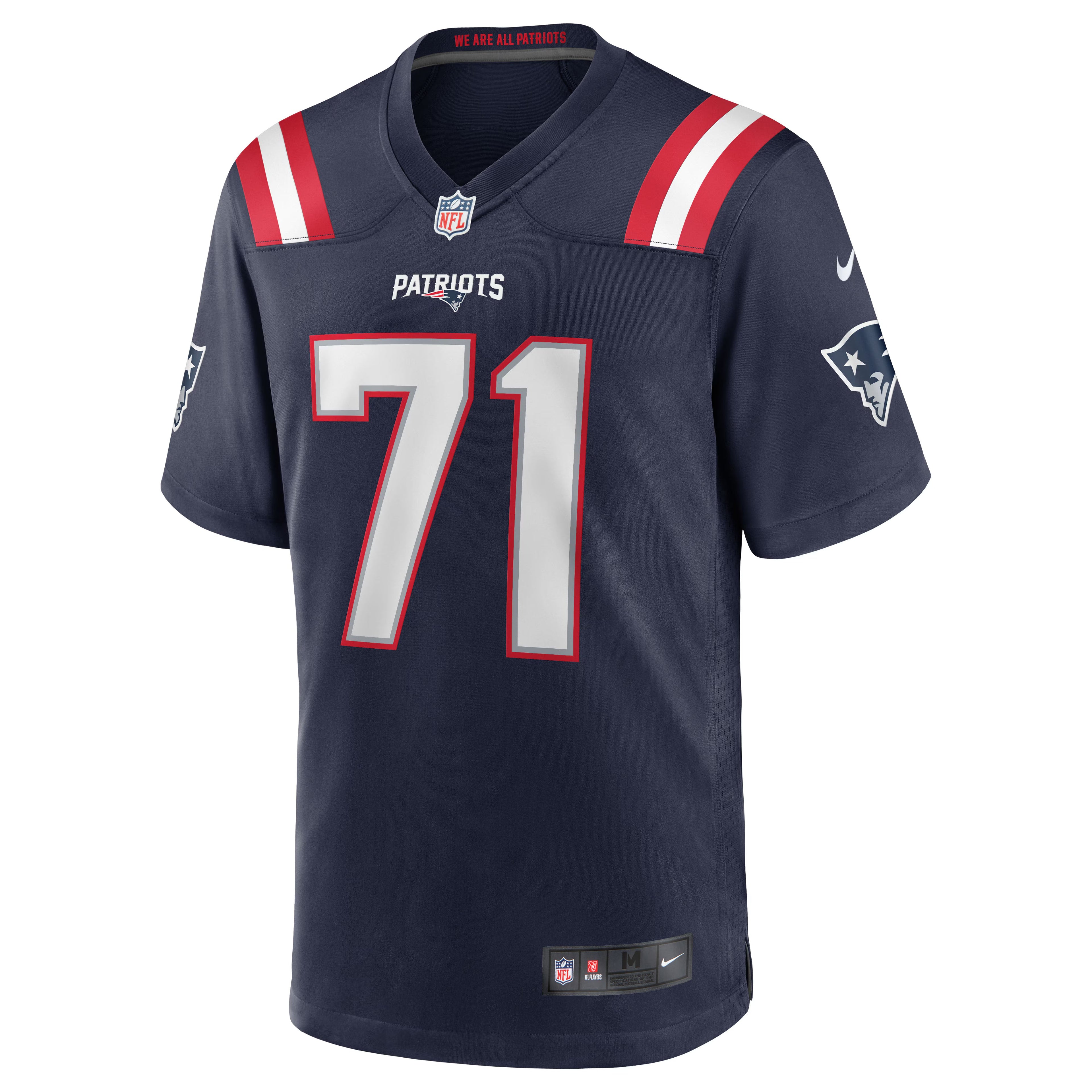 New England Patriots Mike Onwenu Navy Team Game Jersey