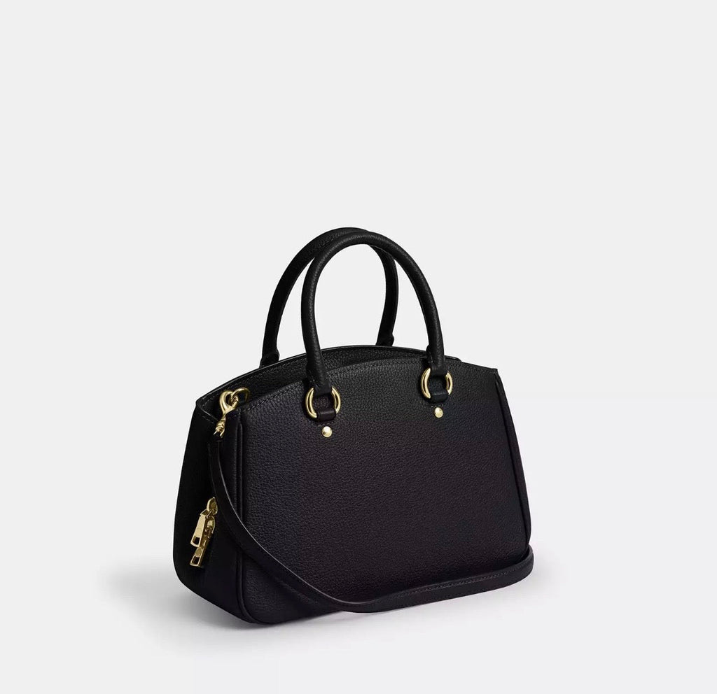 NWT Coach Savannah Small Carryall Leather Bag In Black
