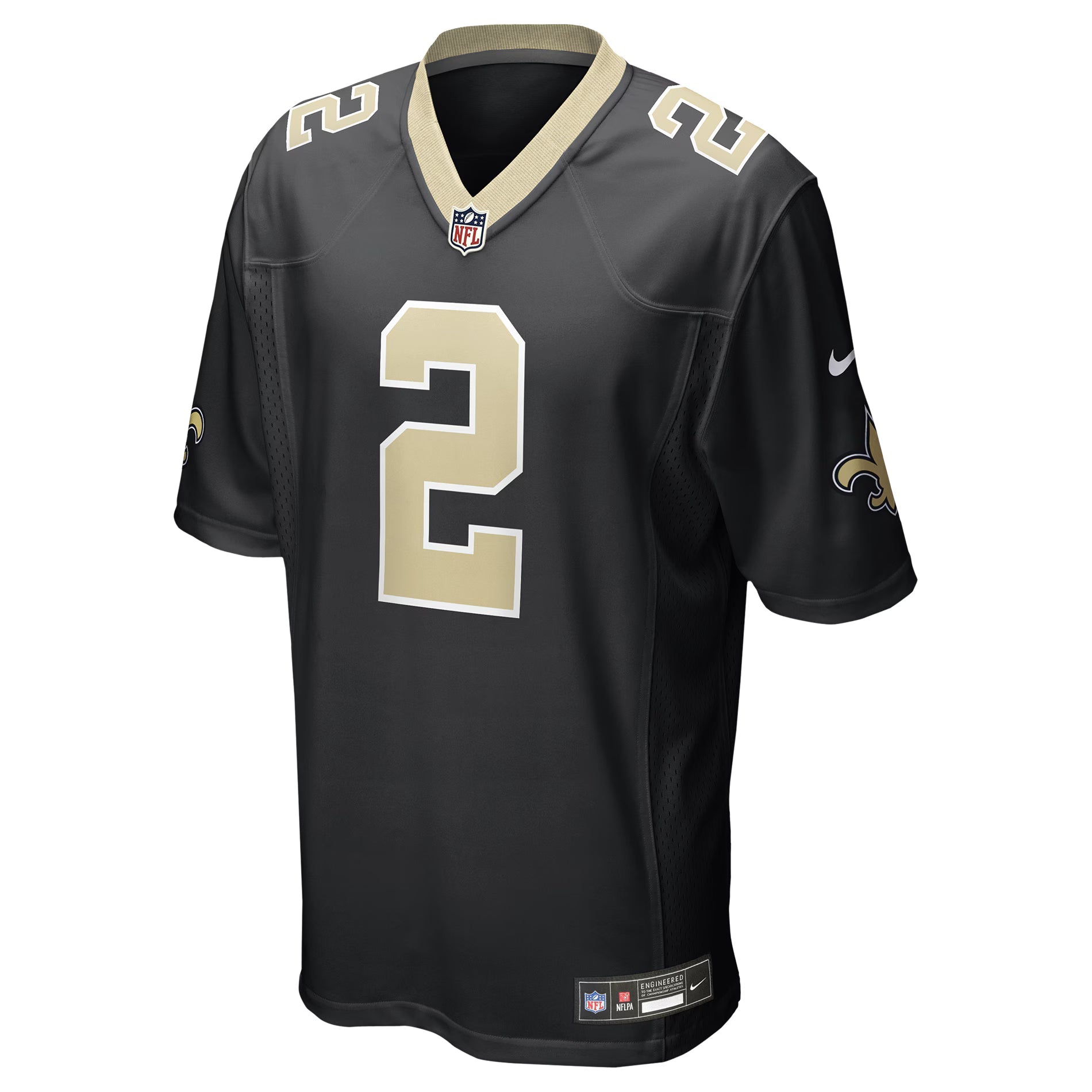 New Orleans Saints Spencer Rattler Black Team Game Jersey