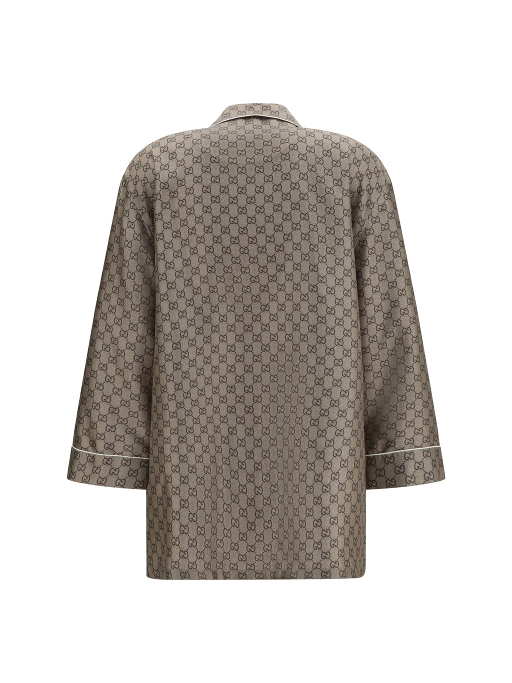 Gucci Women Printed Silk Twill Shirt