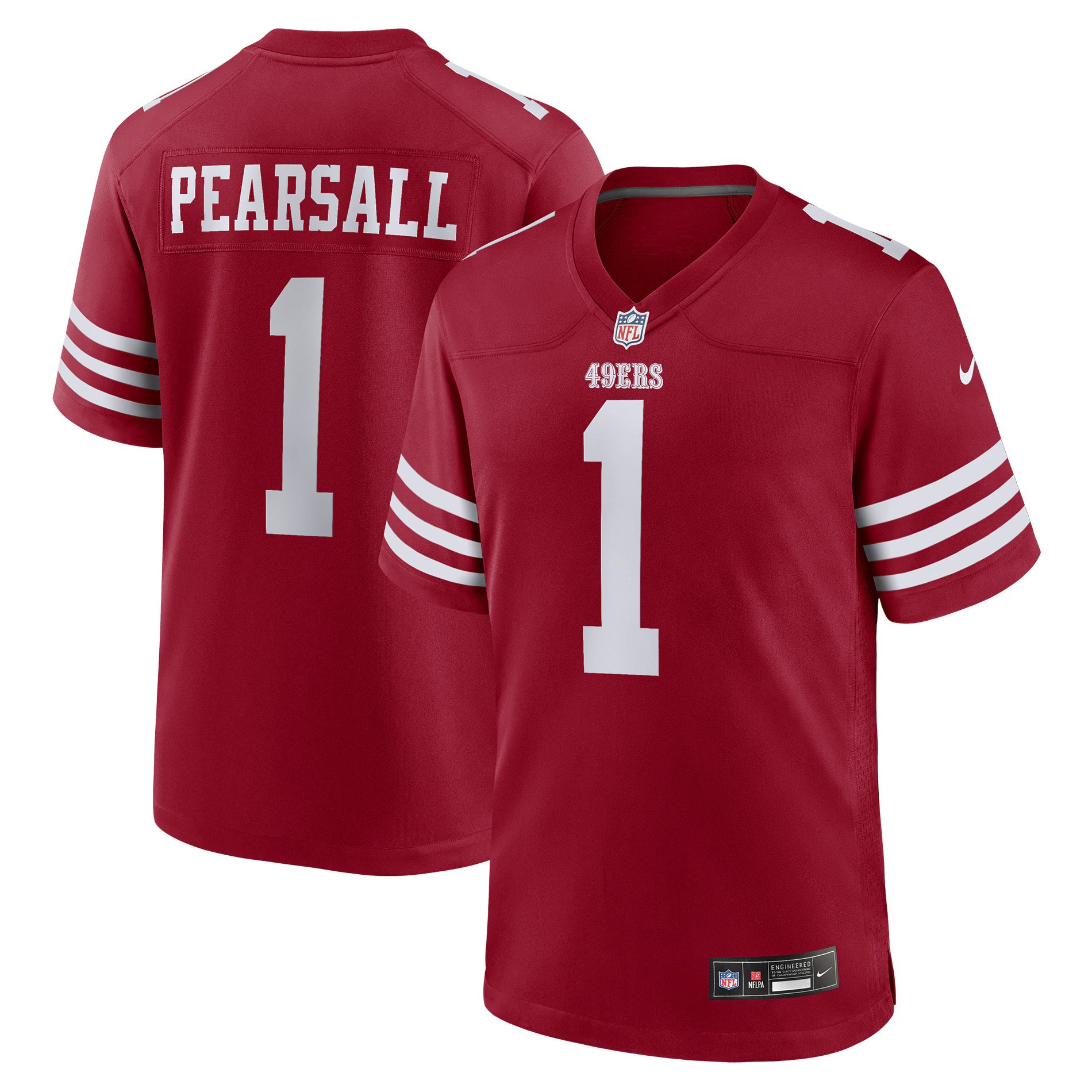 San Francisco 49ers Ricky Pearsall Scarlet Team Game Jersey