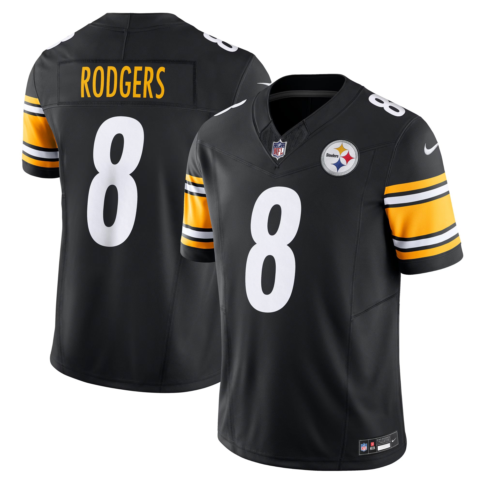 Pittsburgh Steelers Aaron Rodgers Black Team Vapor F.U.S.E. Limited Jersey