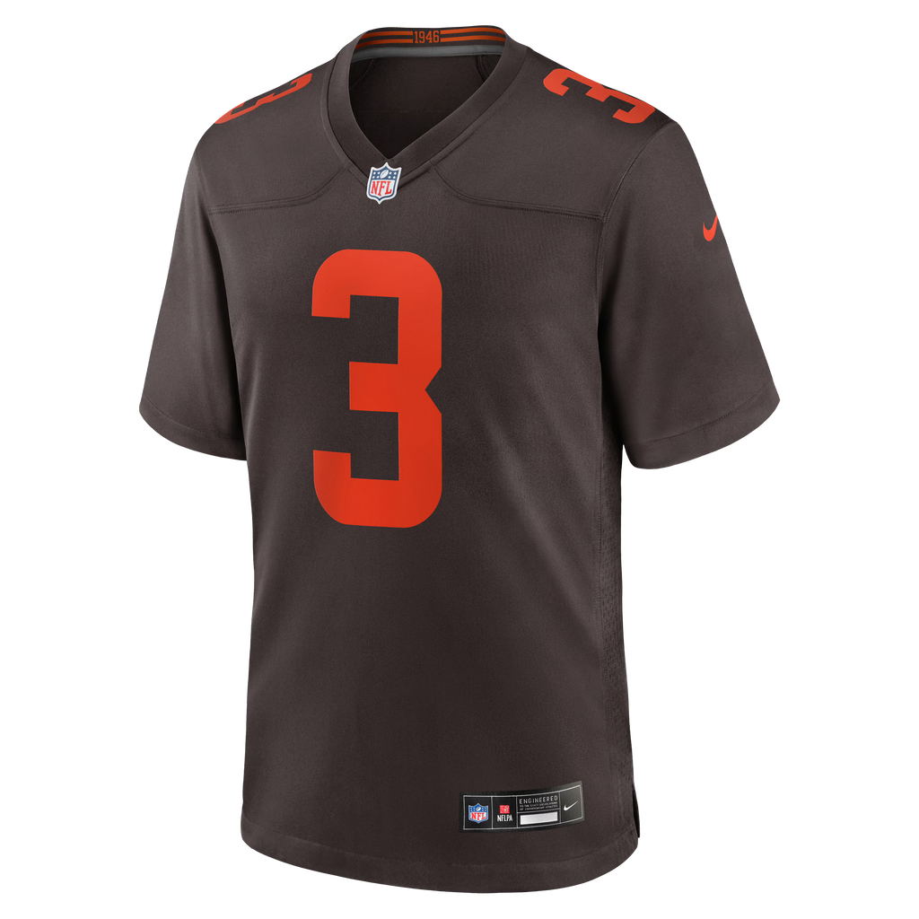 Cleveland Browns Jerry Jeudy Brown Alpha Dawg Game Jersey