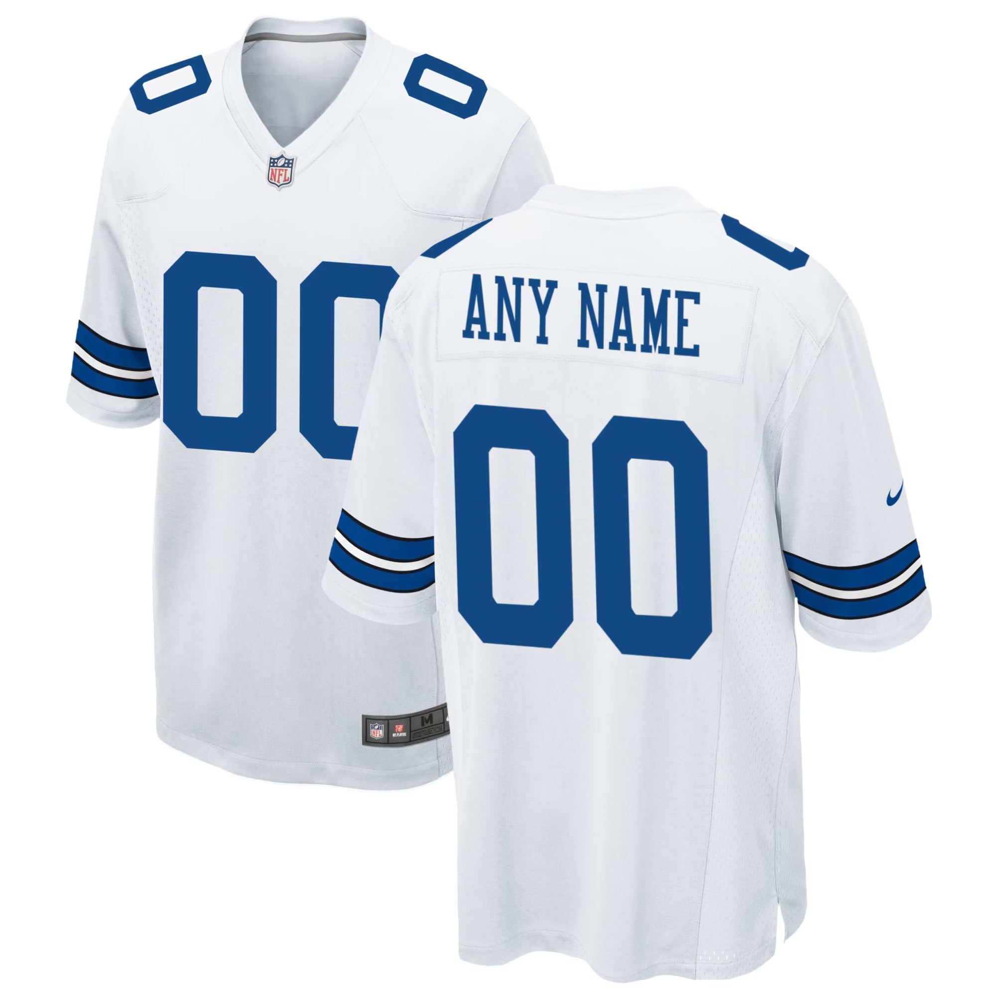 Dallas Cowboys White Custom Game Jersey