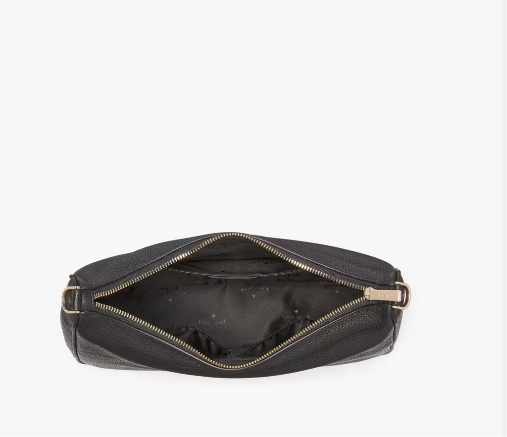 NWT Kate Spade Emma Large Leather Crossbody In Gold/Black