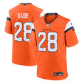 Denver Broncos Tyler Badie Orange Team Game Jersey