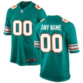Miami Dolphins Aqua Alternate Custom Game Jersey