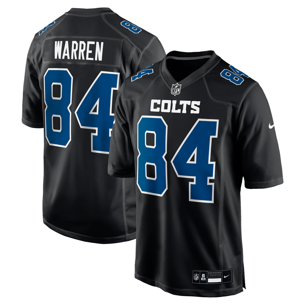 Indianapolis Colts Tyler Warren Carbon Black Fashion Game Jersey
