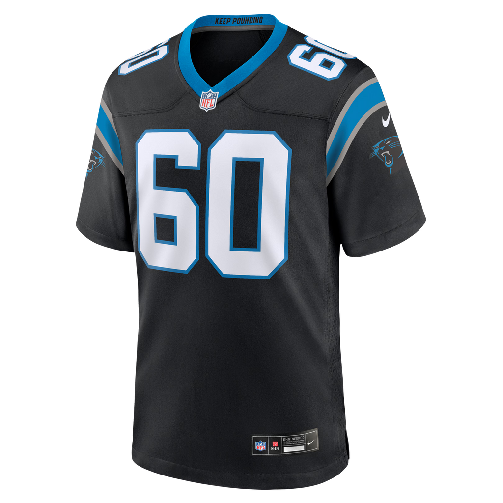 Carolina Panthers Nick Samac Black Team Game Jersey