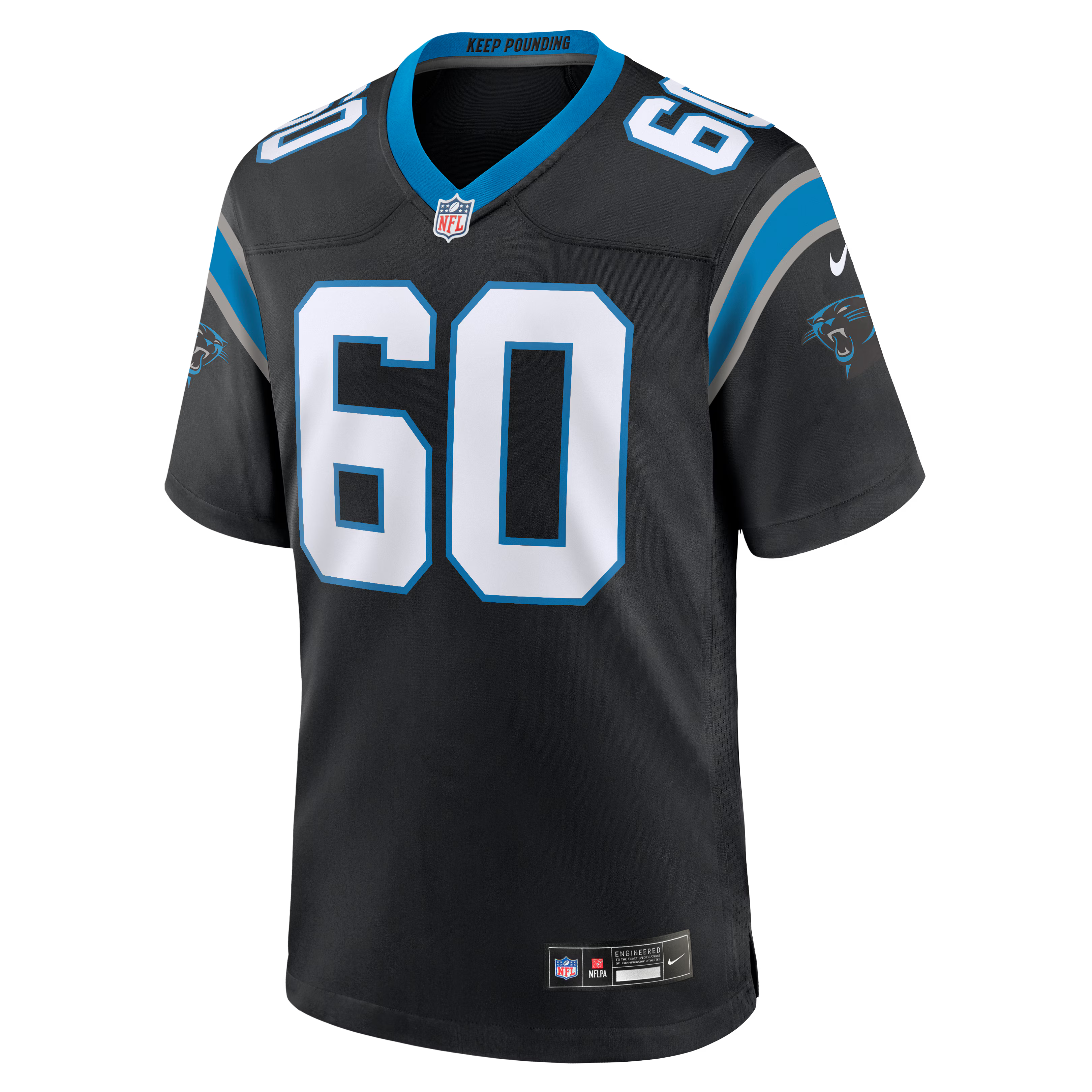 Carolina Panthers Nick Samac Black Team Game Jersey