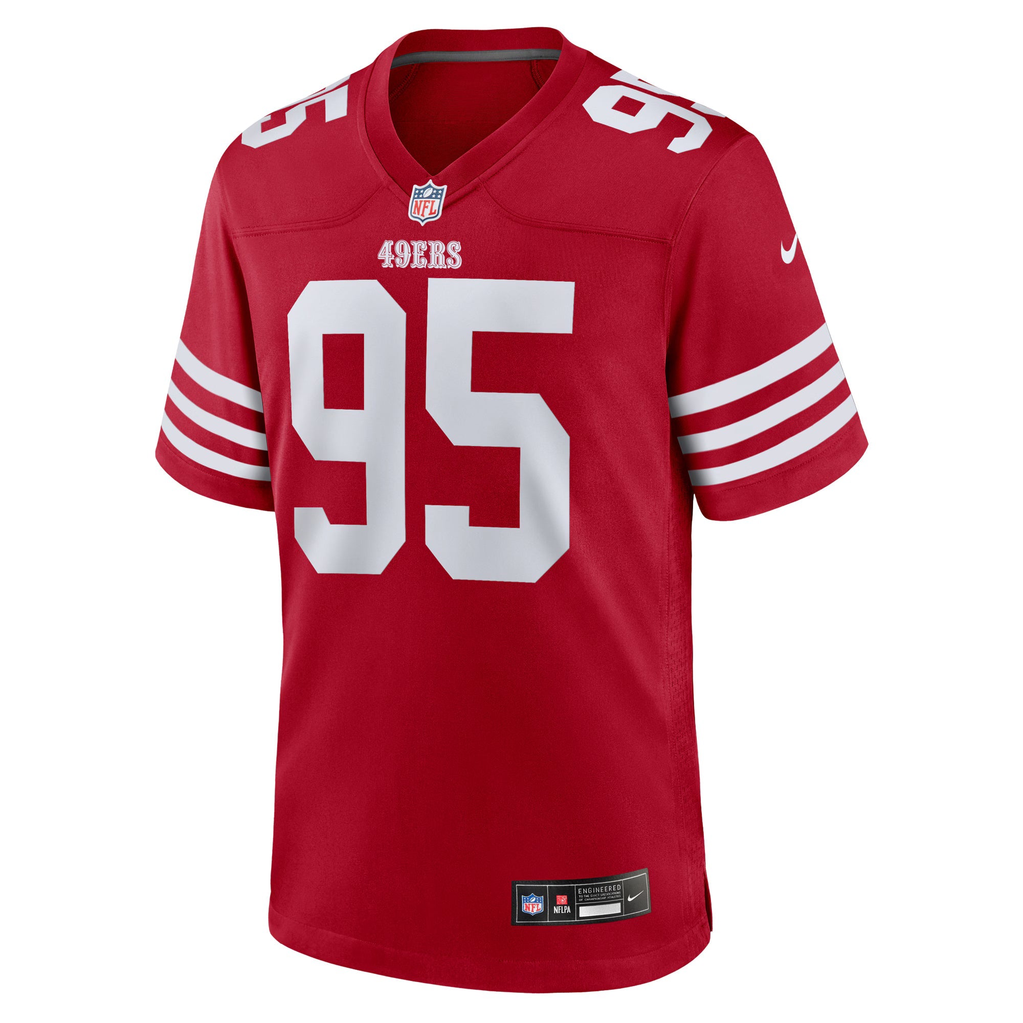 San Francisco 49ers Alfred Collins Scarlet Team Game Jersey