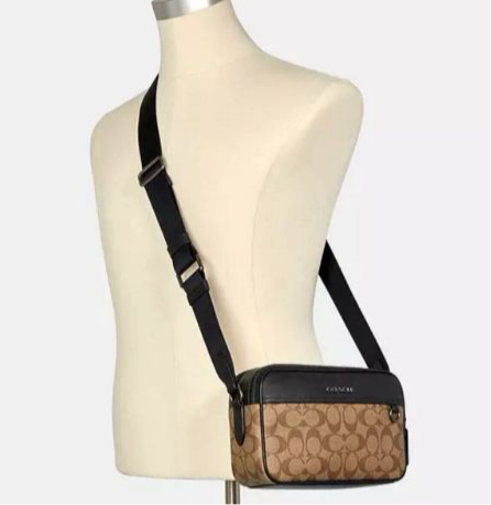 Coach Men’s Graham Crossbody Bag In Signature Canvas & Leather
