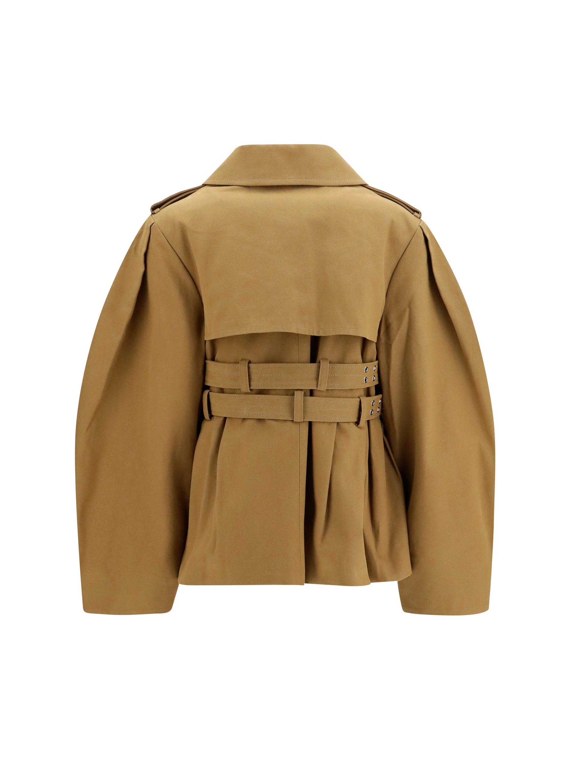 Ganni Women Canvas Jacket With Double Belt