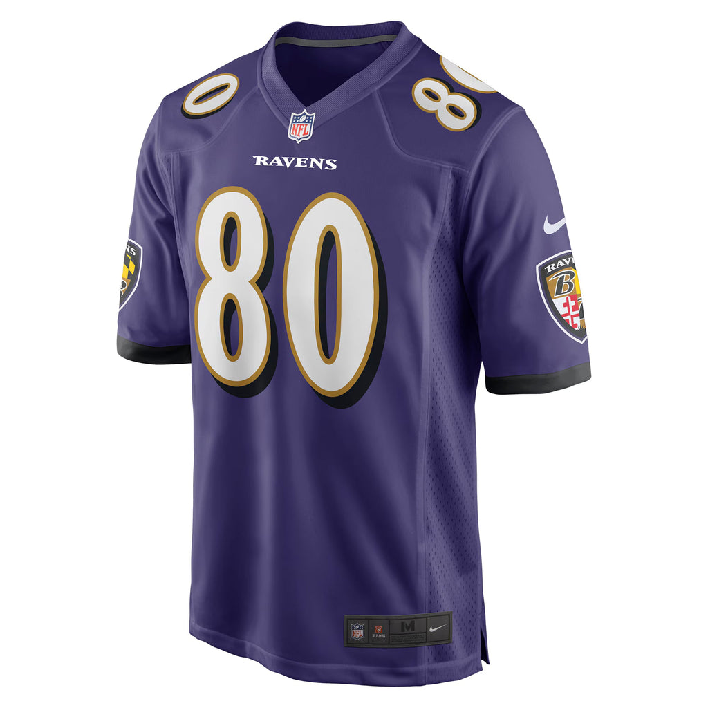 Baltimore Ravens Isaiah Likely Purple Player Game Jersey