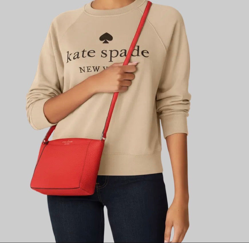 NWT Kate Spade Leather Monica Small Crossbody Bag In Red