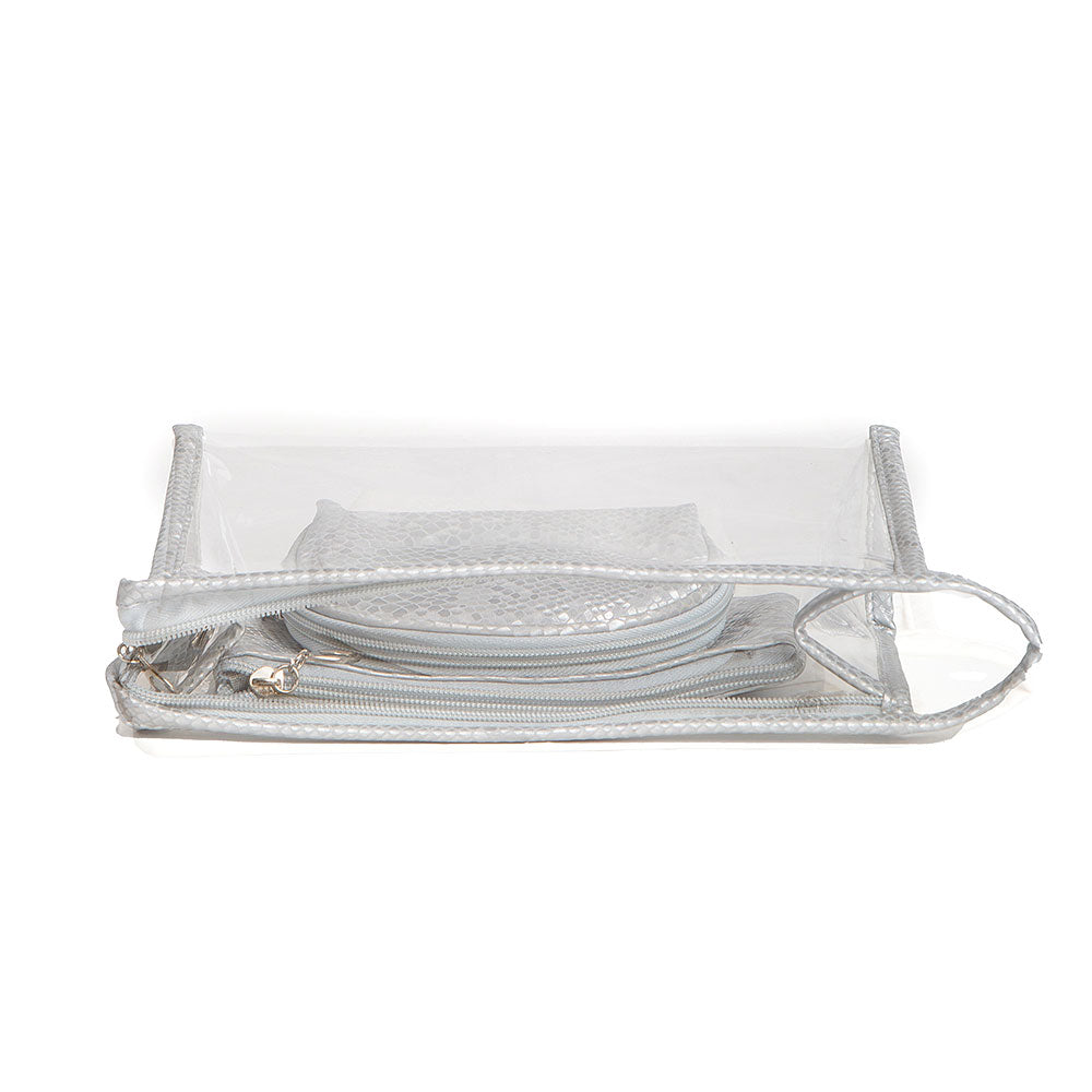 3PCS - Clear Travel Cosmetic Pouch Bag Set
