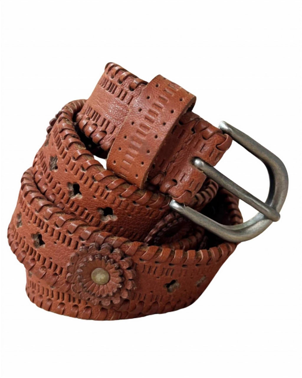 Women's Flower Power Belt In James Brown