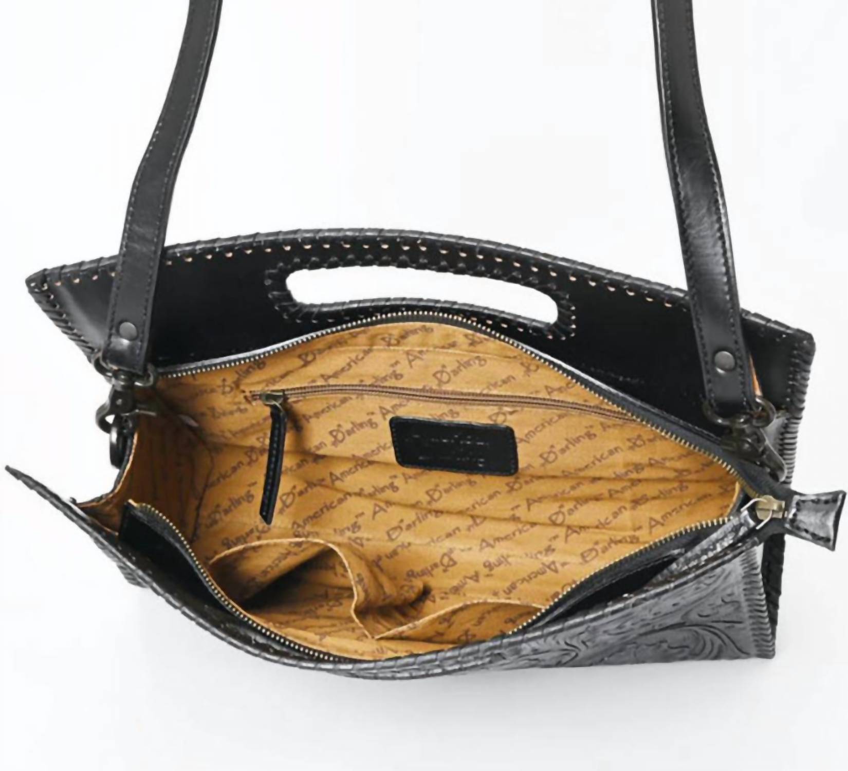 Women's Crossbody Adjustable Strap Purse In Black