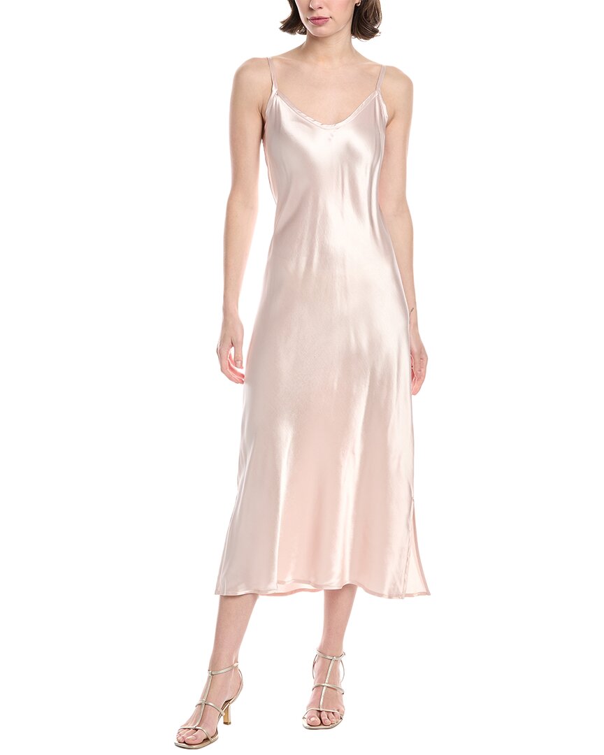 Enza Costa Solid Bias Cut Satin Maxi Dress
