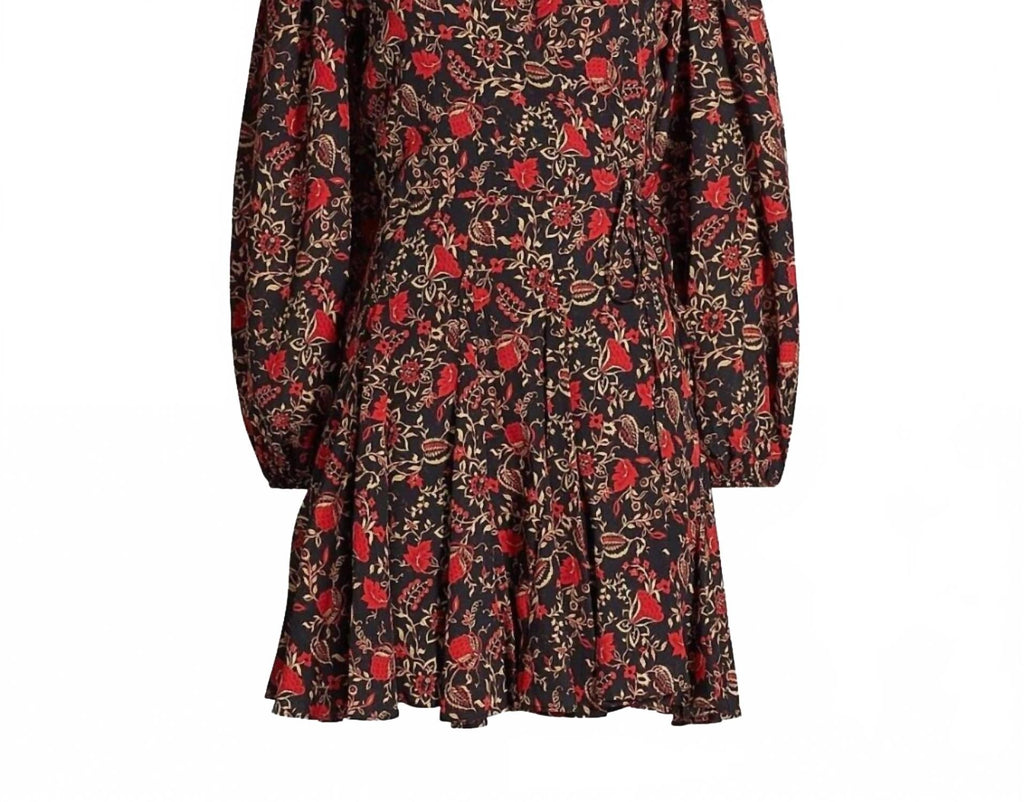 Caro Floral Print Mini Dress In La Toile