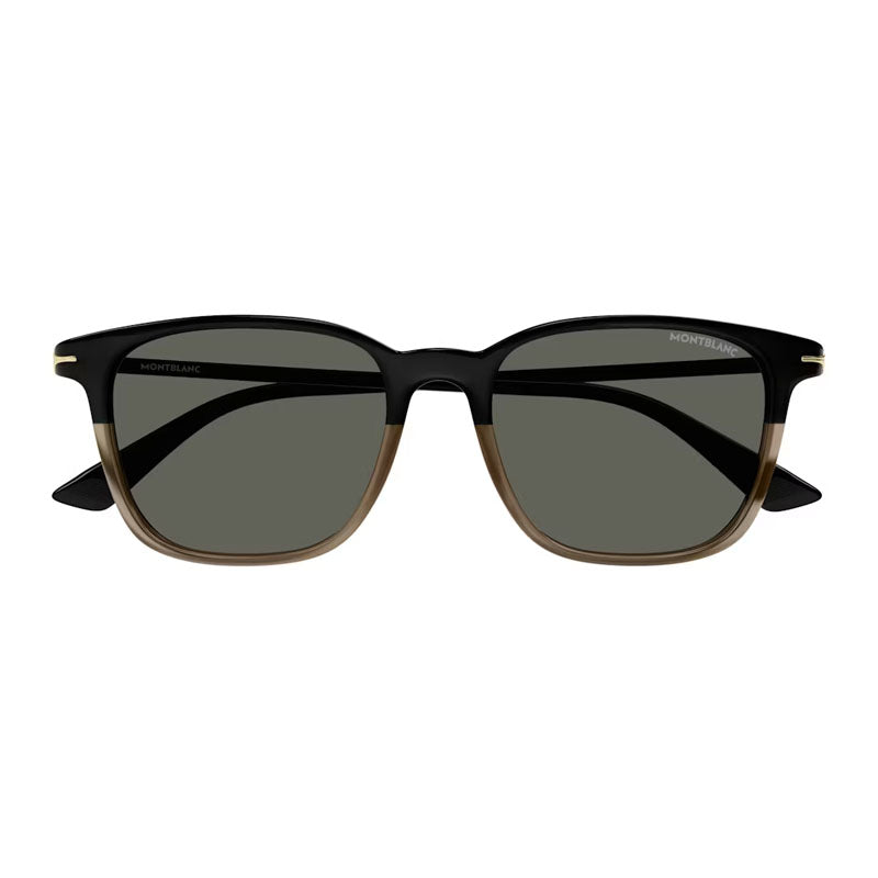 Montblanc Sunglasses Square Full Rim, Black Frame And Grey Lens Mb0338S003