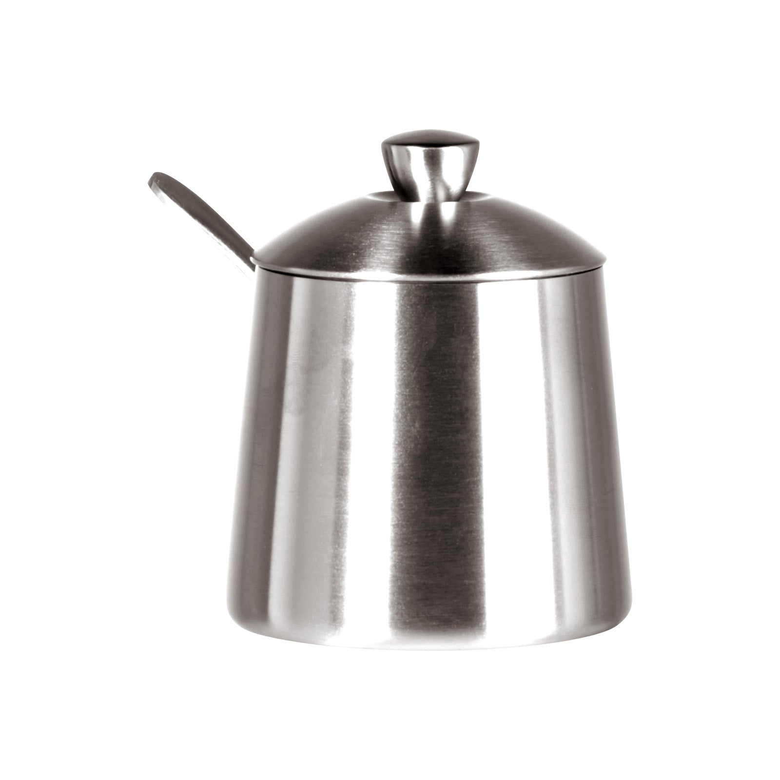 Frieling Sugar Bowl with Spoon, Brushed Stainless Steel Finish, 10-Ounce
