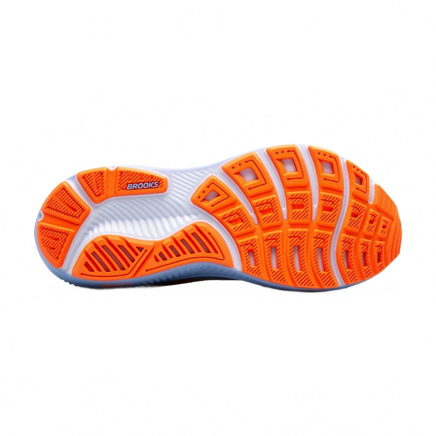 Women's Ghost 17 Running Shoes In Blue Heron / White / Orange