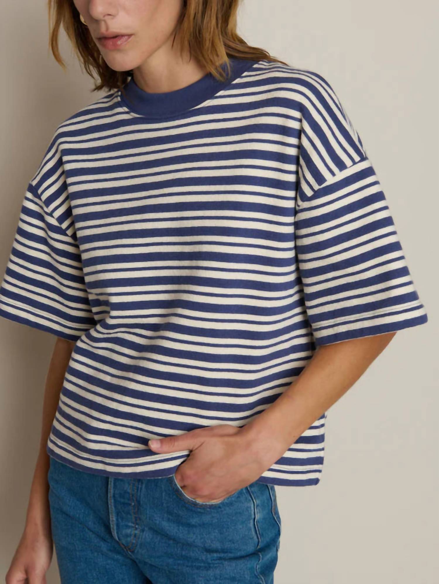 Gio Sweatshirt In Tossed Stripe