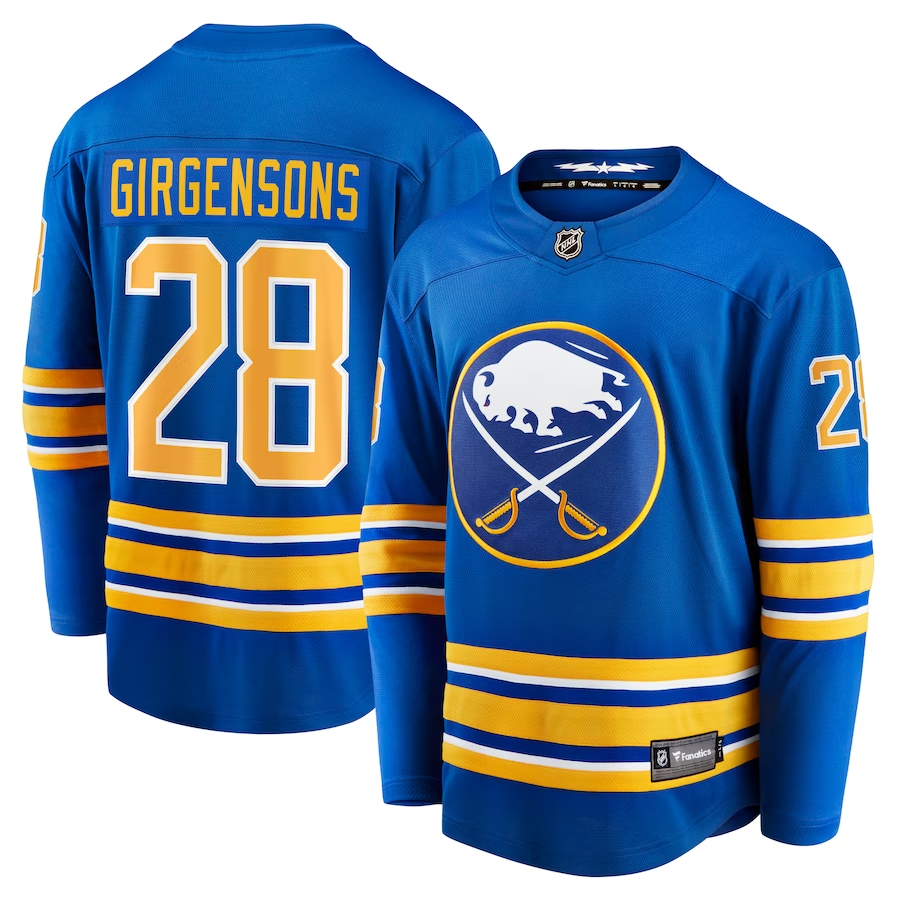 Men's Buffalo Sabres Zemgus Girgensons #28 Royal Replica Player jersey
