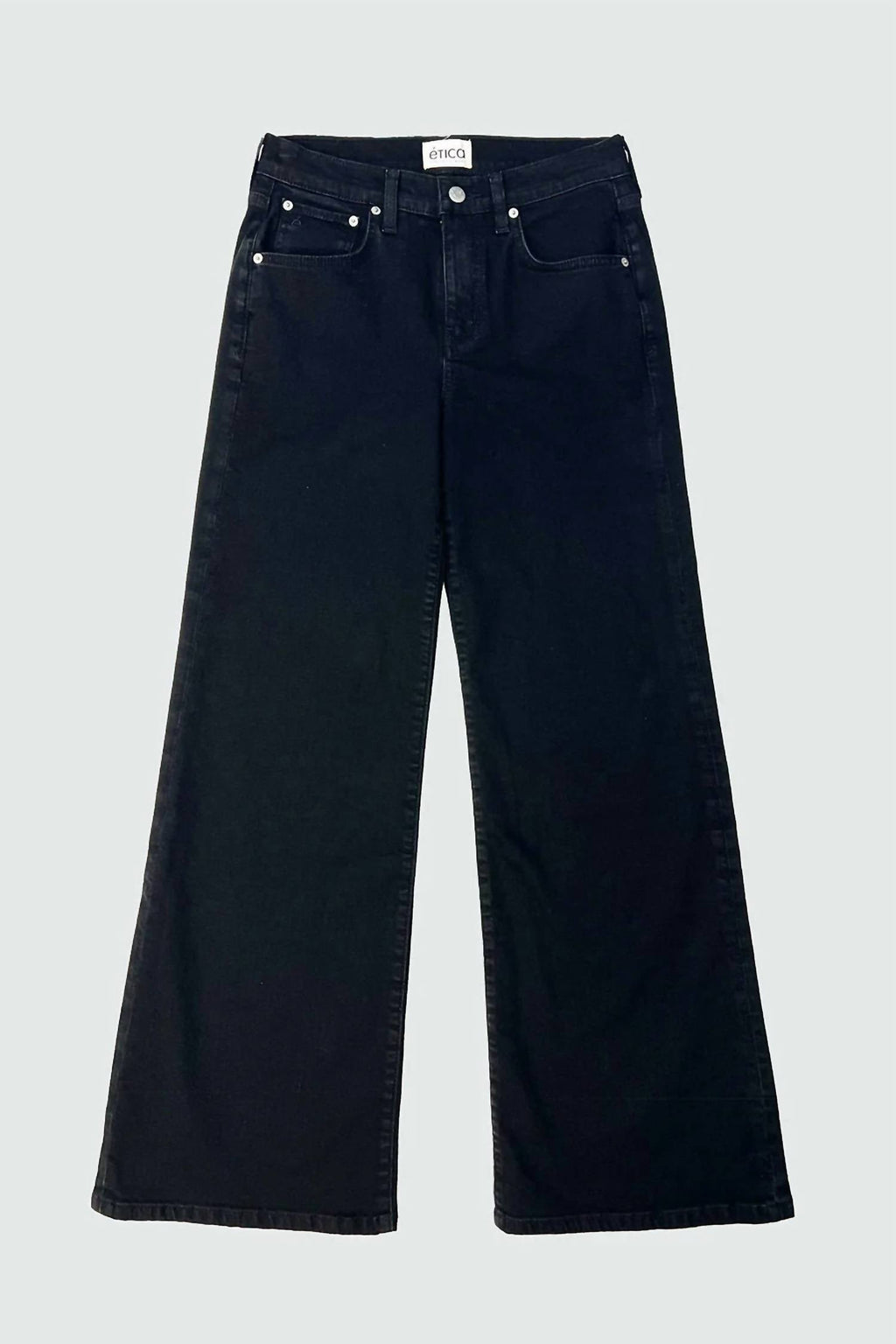 Romi French Wide Leg Pants In Storm Chaser